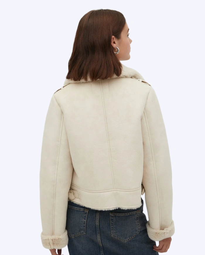 Suni Kürklü Astarlı Süet Suni Deri Mont 2